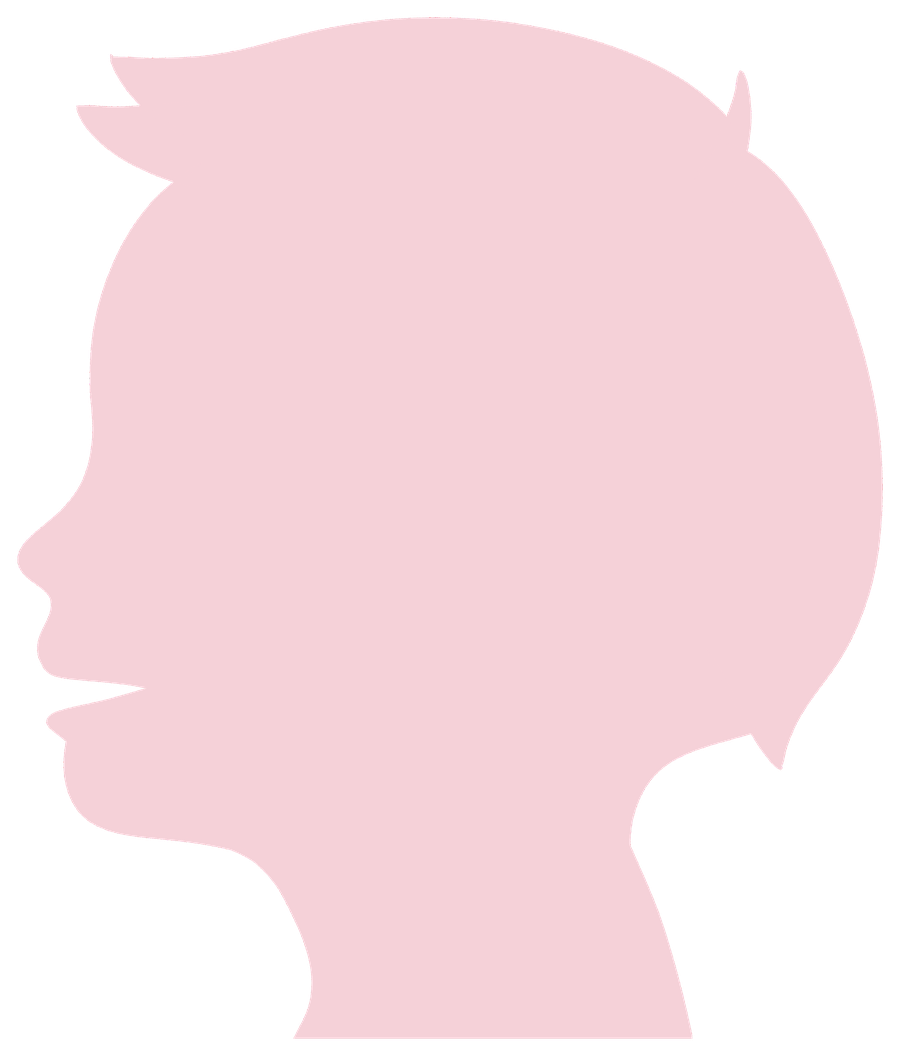 Illustration of a child's head in profile
